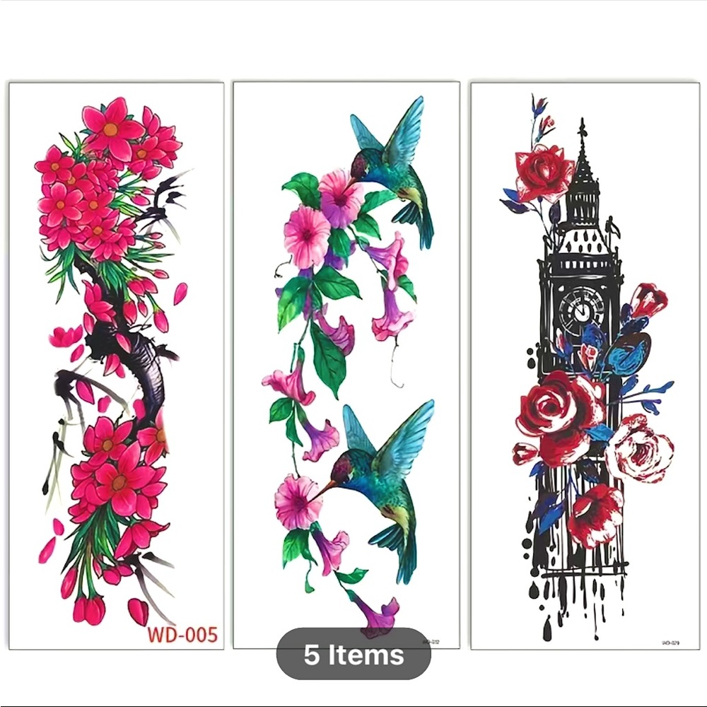 Temporary Tattoo (Full Sleeve,Floral)